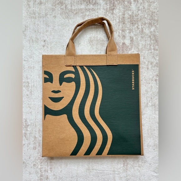 Starbucks Washed Kraft Paper Tote Bag - Picture 2 of 7